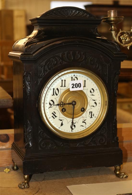 A French mahogany mantel clock